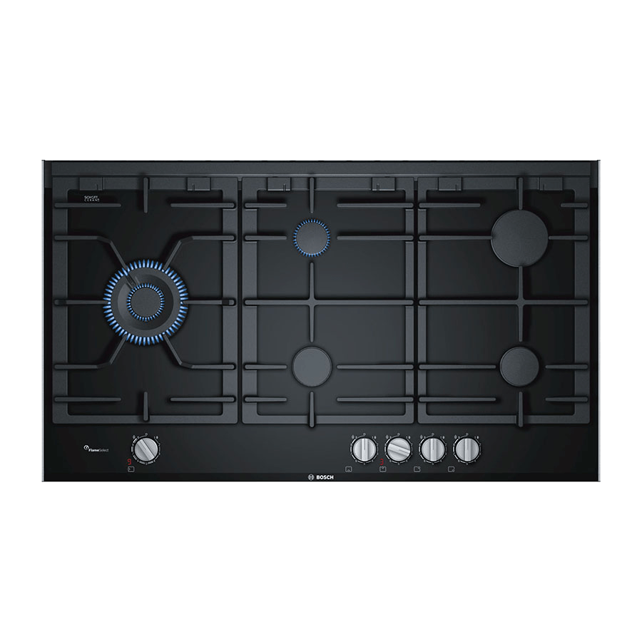Bosch Hob Bosch 90cm 5 burner Black Gas Hob PCD655FEU (6597552603225)