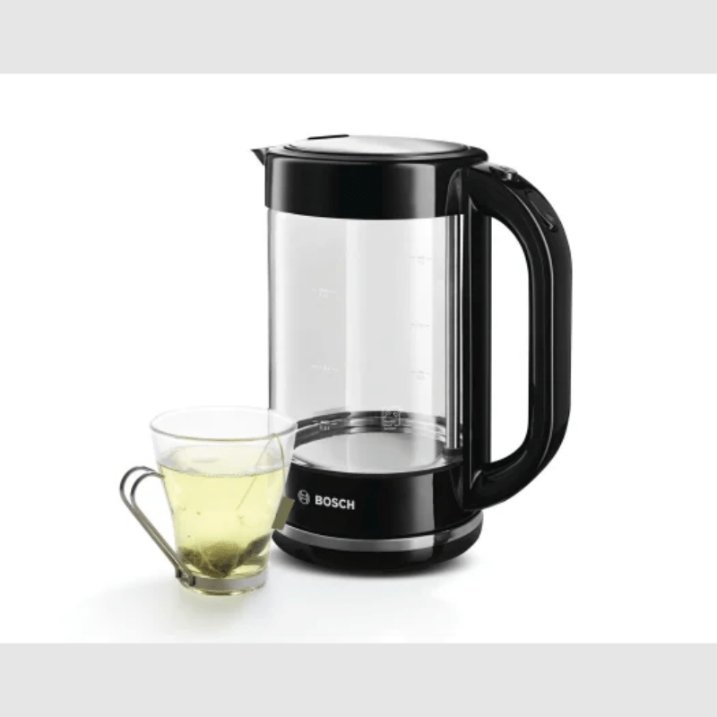 Bosch KETTLE Bosch Cordless Glass Kettle 1.7 Litre Black TWK70B03 (7037375479897)