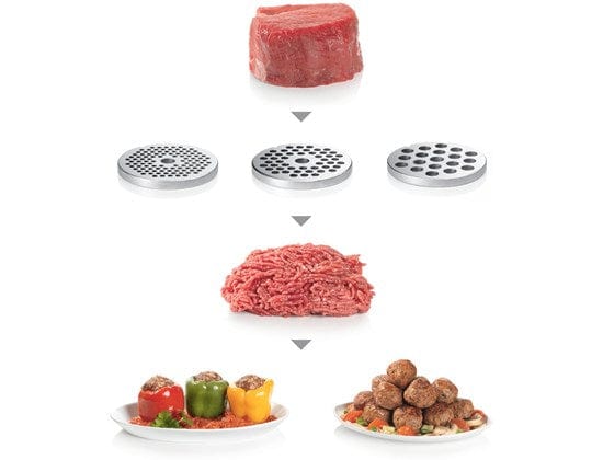 Bosch Meat Mincer Bosch Meat Mincer ProPower 700 W Black & Silver   MFW67440 (2061775765593)