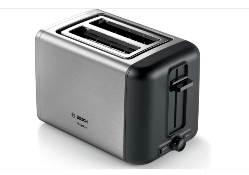 Bosch TOASTER Bosch 2-Slice Compact Toaster Design Line Stainless Steel TAT3P420 (6867512918105)