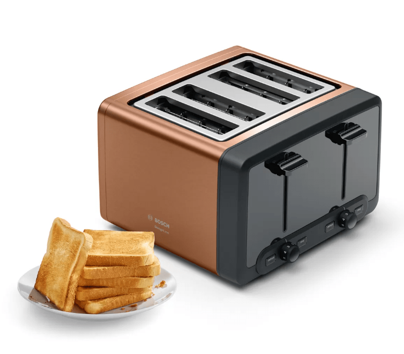 Bosch TOASTER Bosch 4-Slice Toaster DesignLine Copper TAT4P449GB (6543236890713)