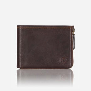 Brando Wallet BROWN Brando Morden Multi Card Leather Zip Wallet Brown (6576107716697)