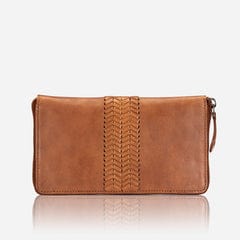 Brando Wallets Brando Large Zip Around Purse Cognac (7225693012057)