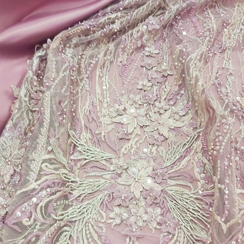 BRIDAL Dress Fabrics Bridal Lace 11077 Dusty (4732474851417)