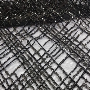 BRIDAL Dress Fabrics Bridal Lace Fabric Black 130cm (4737615298649)