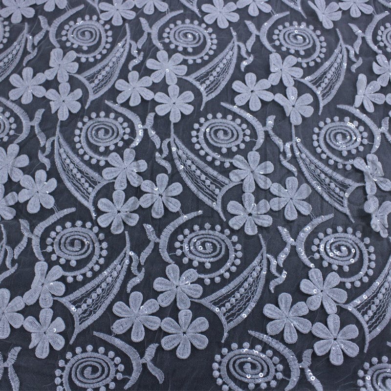 BRIDAL FABRIC Dress Fabrics Cream Courtney Lace Fabric 120cm (7263431655513)