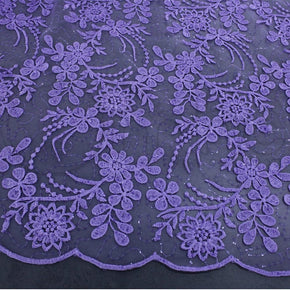 BRIDAL FABRIC Dress Fabrics Rosalia Guipure Lace Fabric Lilac 120cm (7256524161113)