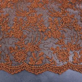 BRIDAL FABRIC Dress Fabrics Rosalia Guipure Lace Fabric Rust 120cm (7256532025433)