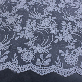 BRIDAL FABRIC Dress Fabrics Rosalia Guipure Lace Fabric White 120cm (7256448827481)