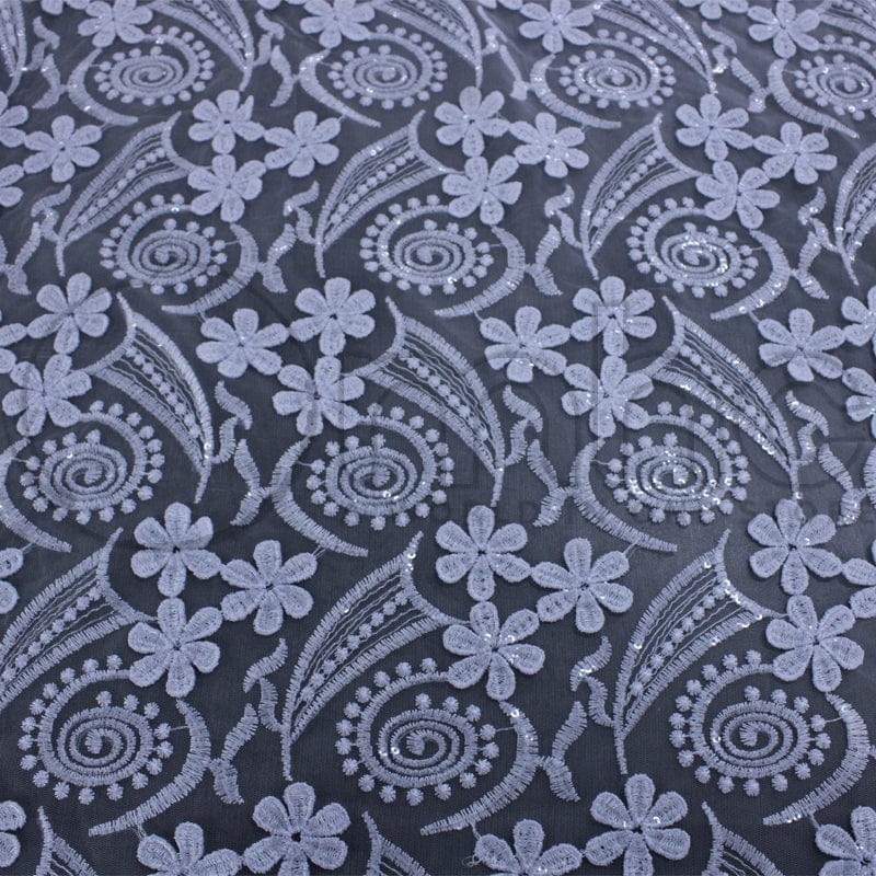 BRIDAL FABRIC Dress Fabrics White Courtney Lace Fabric 120cm (7263431655513)
