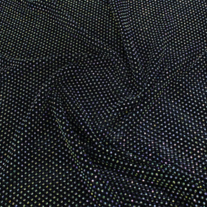 BRIDAL LACE Dress Fabrics Black Diamante Mesh Lace Fabric 120cm (7199597428825)