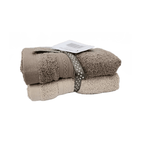 Bristol TOWEL Bristol Tiffany Pack Guest Towel 30x50  Brown/Pebble 2 Piece (7077528043609)