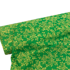 BROCADE Dress Fabrics Brocade Lancia Emerald Green Fabric 150 cm (3730118541401)
