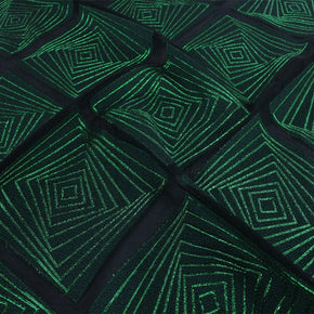 BROCADE Dress Fabrics Green Brocade Multi Diamond Fabric 150cm (7199513051225)
