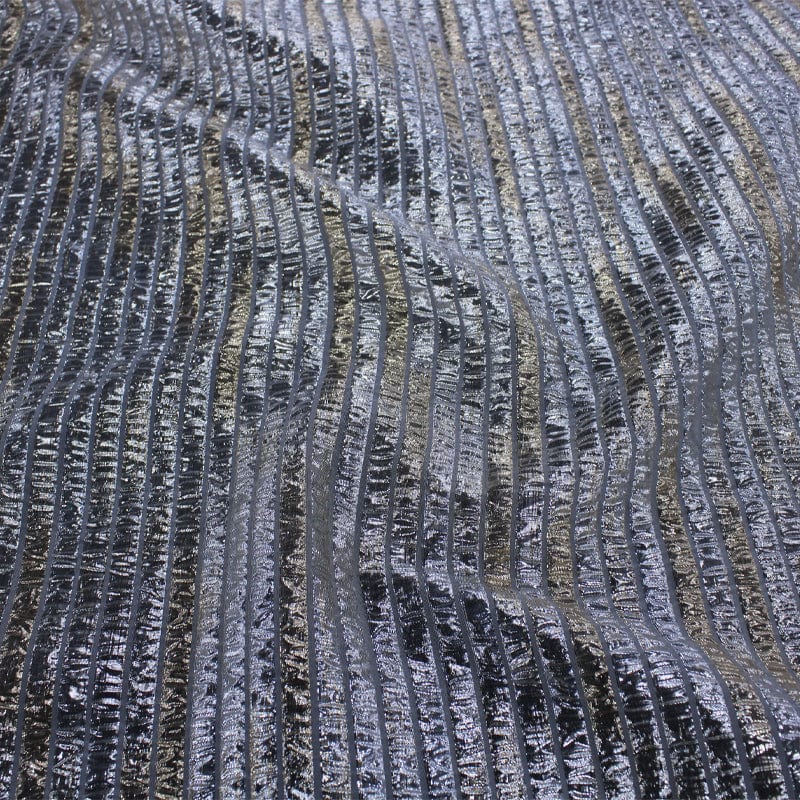 BROCADE Dress Fabrics Metallic Foil Stripe Brocade Fabric 150cm (7184019456089)