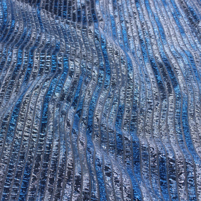 BROCADE Dress Fabrics Metallic Foil Stripe Brocade Fabric 150cm (7184019456089)