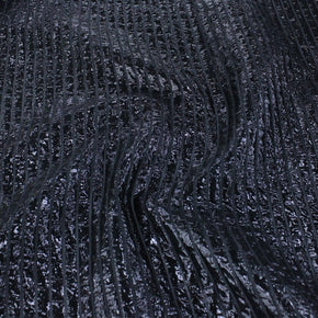 BROCADE Dress Fabrics Metallic Foil Stripe Brocade Fabric 150cm (7184019456089)