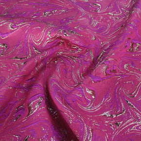 BROCADE Dress Fabrics Rosa Brocade Fabric Cerise 150cm (7283444416601)