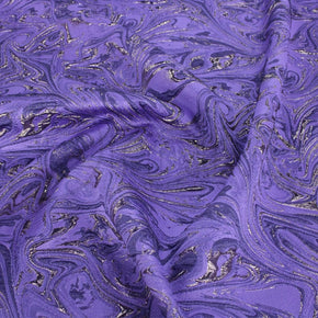 BROCADE Dress Fabrics Rosa Brocade Gold/Lavender Fabric 150g (7283452411993)