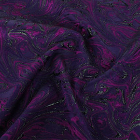 BROCADE Dress Fabrics Rosa Brocade Purple/Cerise Fabric 150cm (7283454869593)