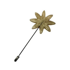 BROOCHES Habby Brooch Pin Beige Flower (4781947289689)