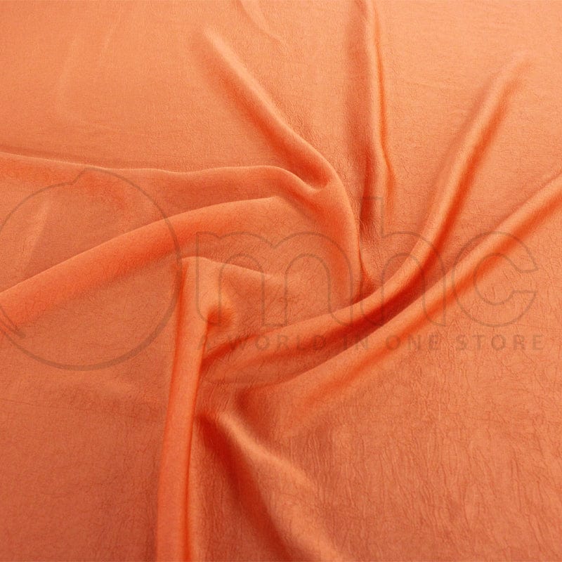 BUBBLE SATIN Fabric Orange Bubble Textured Satin Fabric 150cm (7143088881753)