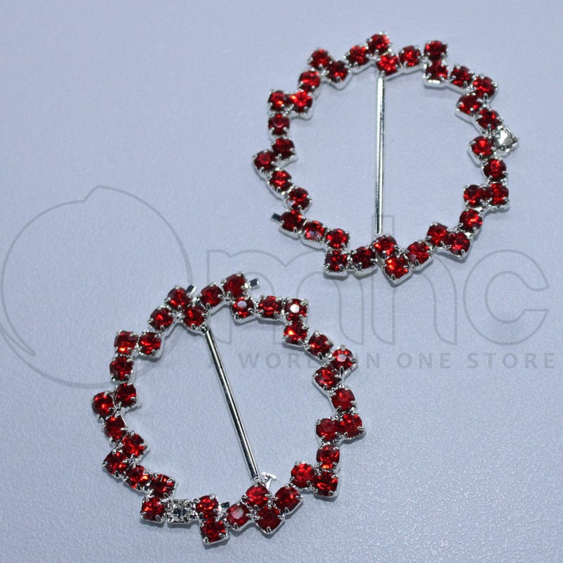 BUCKLES Habby Red Diamante Buckles D538 (7071838109785)