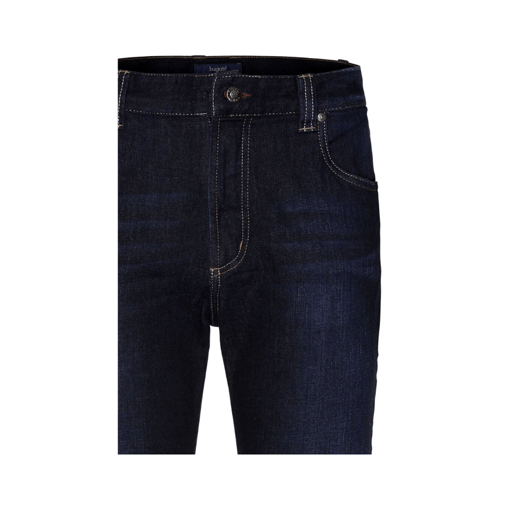 Bugatti Jeans Bugatti Mens Regular Fit Jeans In Dark Blue With Comfort Stretch (7256449286233)