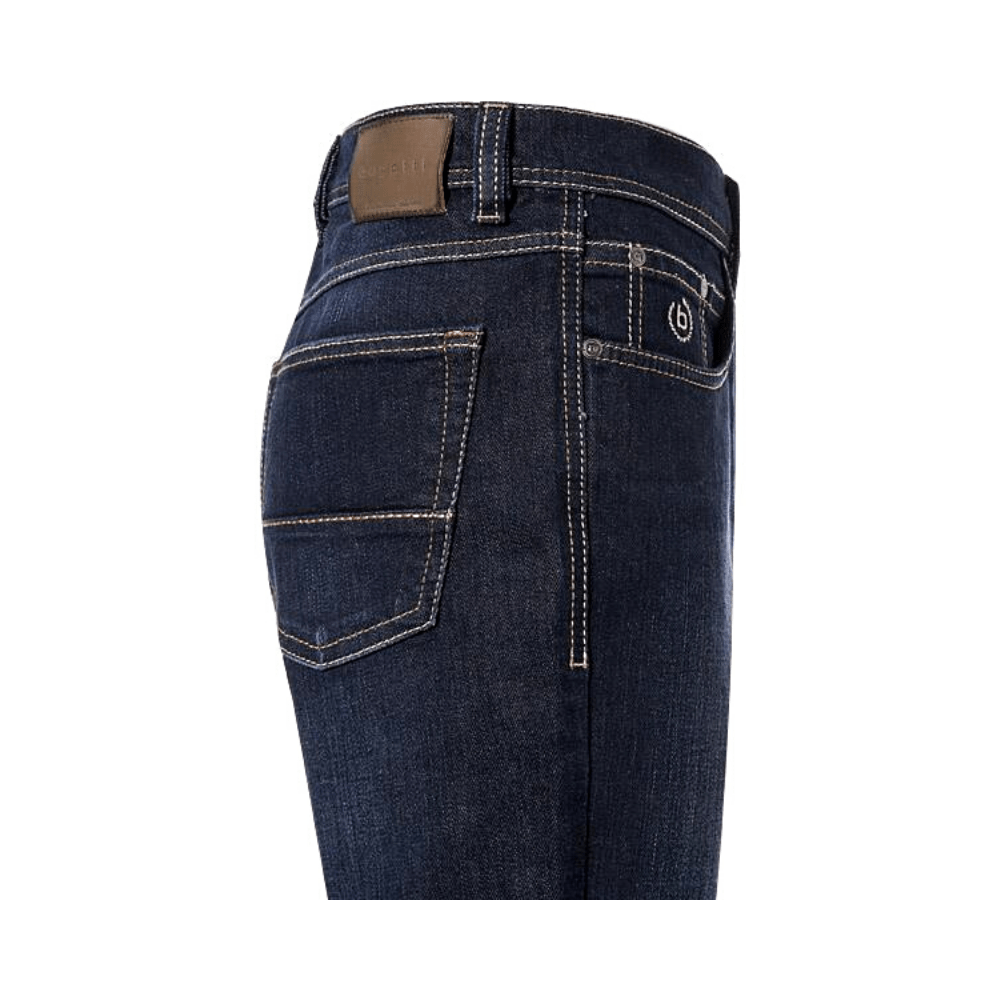 Bugatti Jeans Bugatti Mens Regular Fit Jeans In Dark Blue With Comfort Stretch (7256449286233)