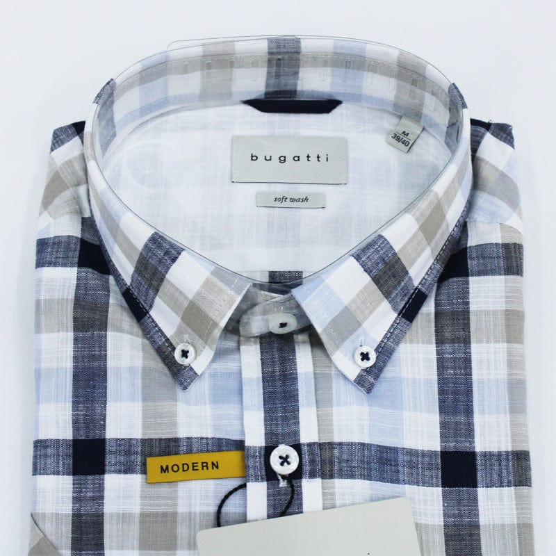 Bugatti Shirts Bugatti Check Shirt Short Sleeve 9450 (7133379297369)