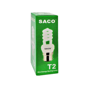 BULBS SACO Energy Saver 9W T2 B22 Mini Spiral (2061602553945)