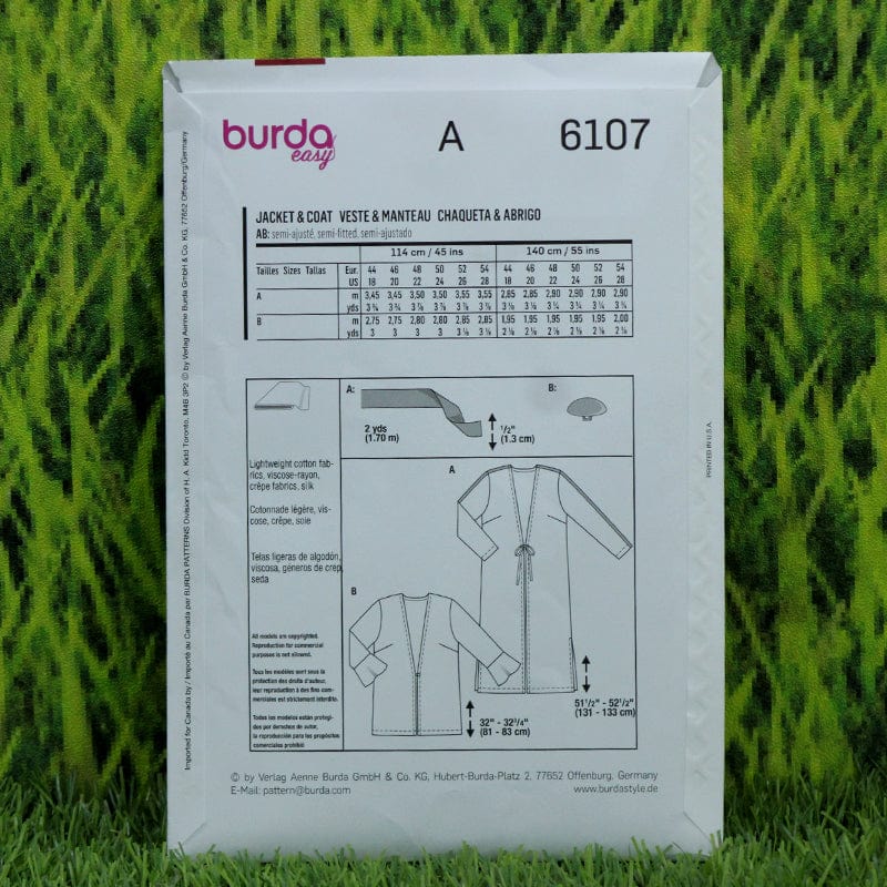 Burda Habby Burda Pattern 6107 (6651094138969)