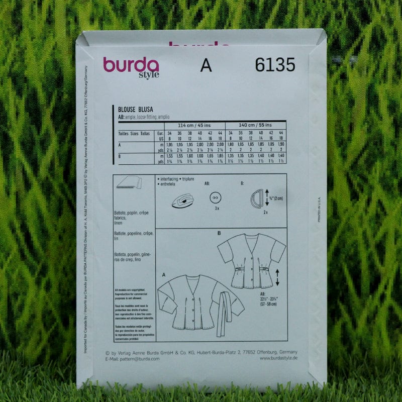 Burda Habby Burda Pattern 6135 (6651065532505)