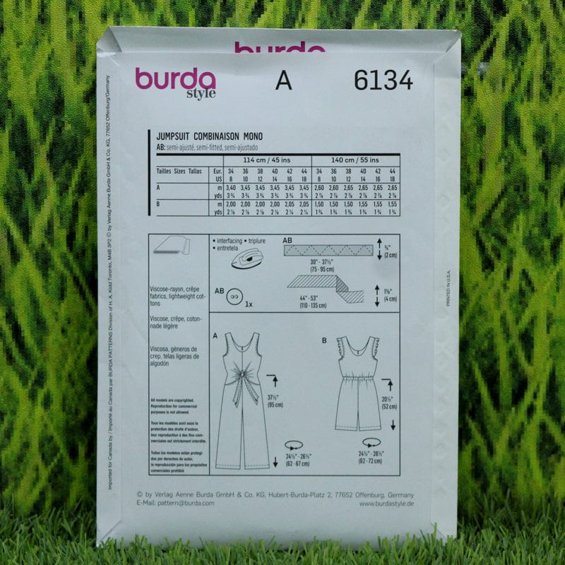 Burda Pattern Habby Burda Pattern 6134 (6651066581081)