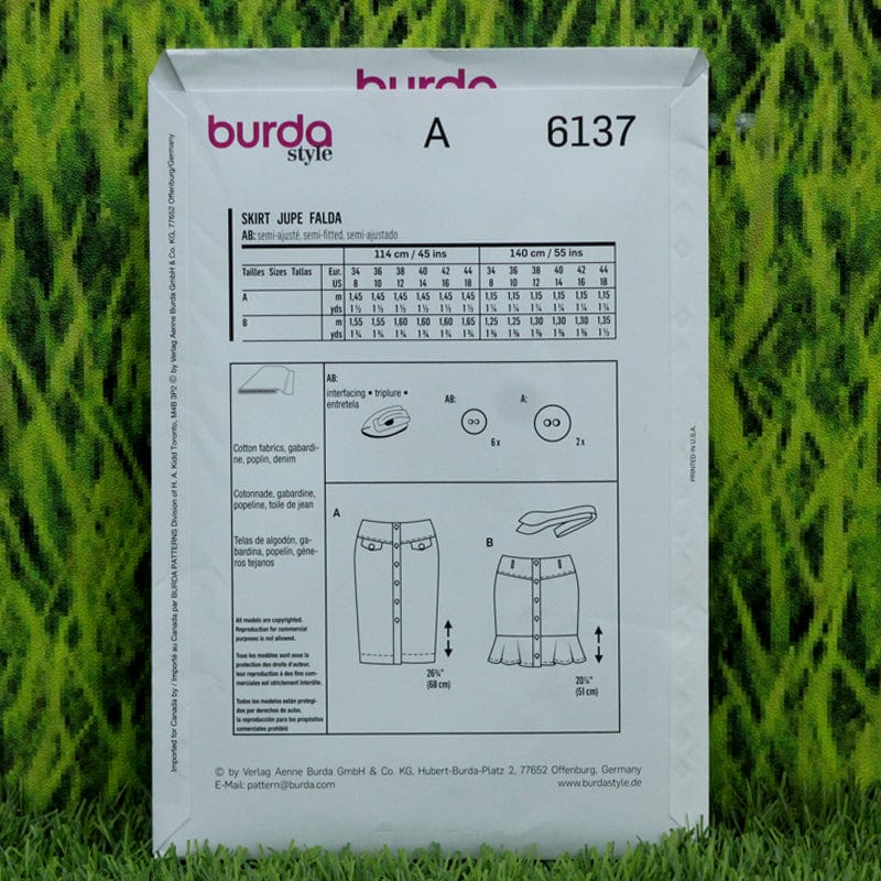 Burda Pattern Habby Burda Pattern 6137 (6651064352857)
