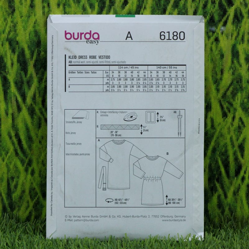 BURDA PATTERN Habby Burda Pattern 6180 (6650972995673)