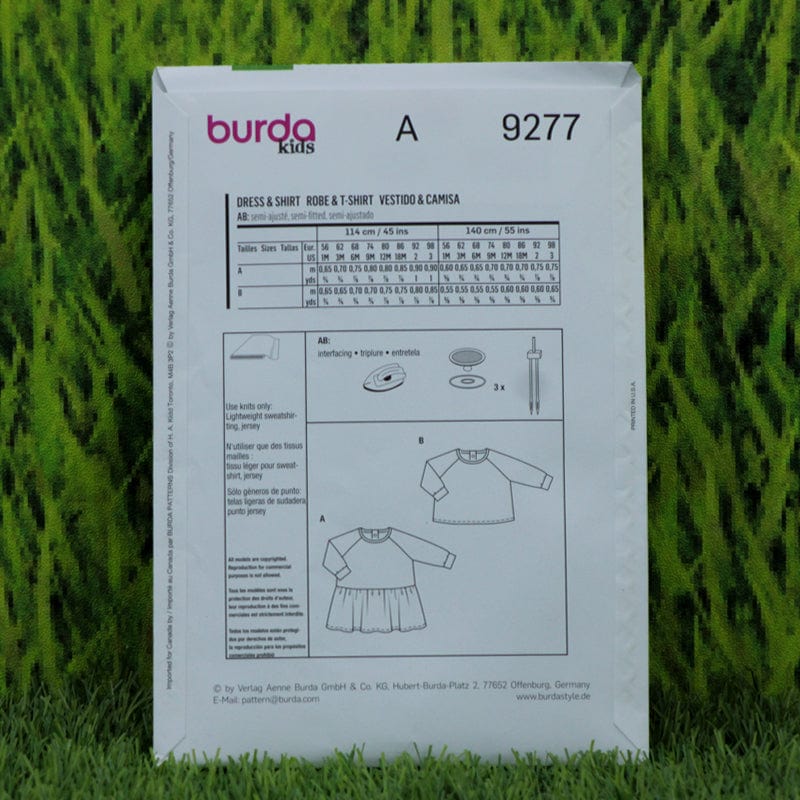 Burda Pattern Habby Burda Pattern 9277 (6651076411481)