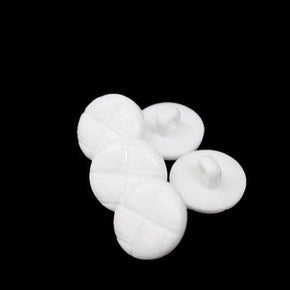 BUTTONS Habby Carded Buttons Round White (4778495869017)