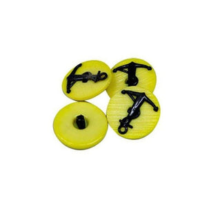 BUTTONS Habby Carded Buttons Yellow Anchor (4778493411417)