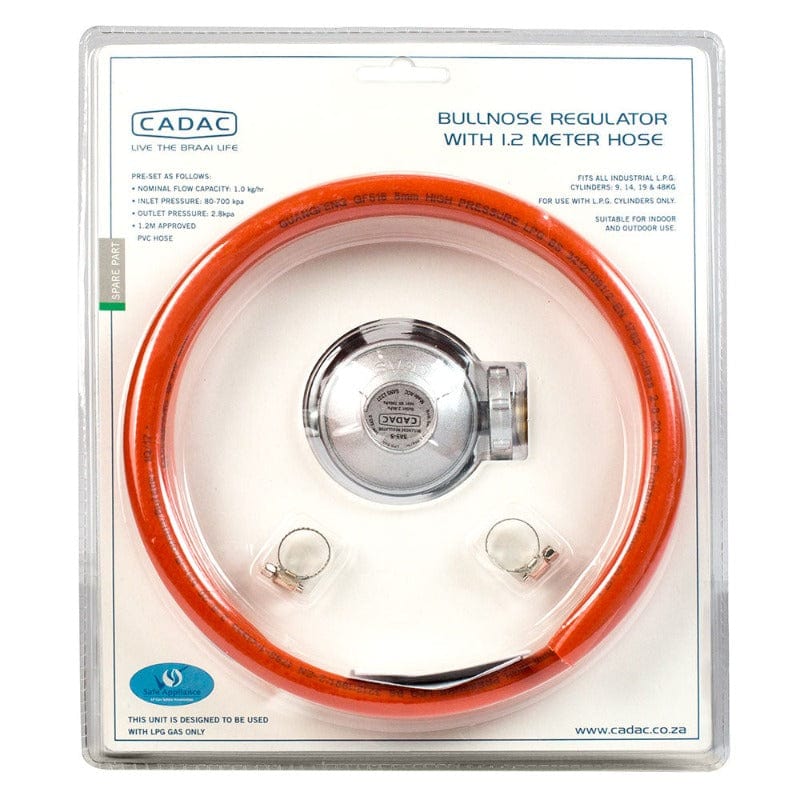 Cadac Gas Cylinder Cadac Bullnose Regulator & 1,2m Hose SA5S.120BP (7120446652505)