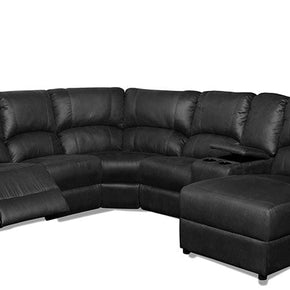 calgan Corner Lounge Suite 6 Piece Corner 1 Action + Console American Black Suede Pre-order 2 to 3 Weeks (6980216914009)