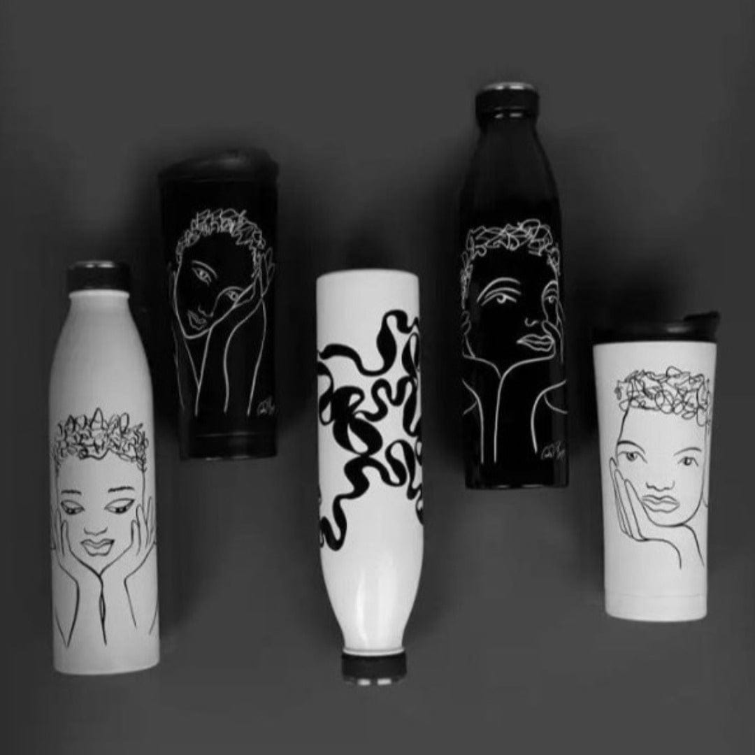 Carrol Boyes FLASK BOTTLE Carrol Boyes Travel Mug Knowing 18TMG-KNO-W-BL (6736760733785)