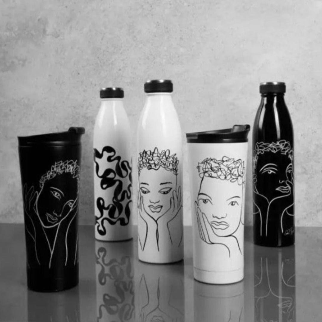 Carrol Boyes FLASK BOTTLE Carrol Boyes Travel Mug Knowing 18TMG-KNO-W-BL (6736760733785)