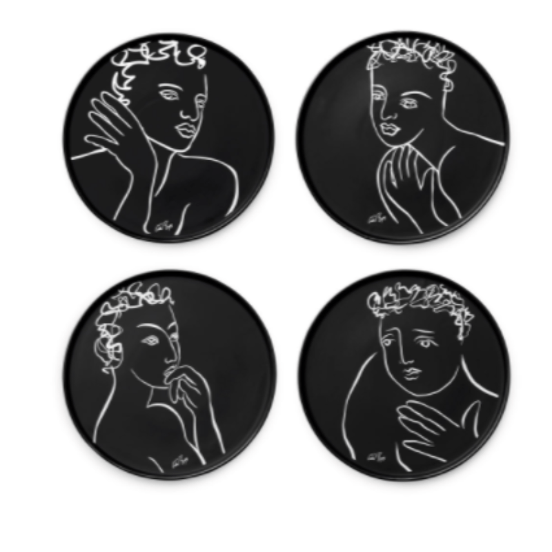 Carrol Boyes PLATE Carrol Boyes Compelling Side Plates Set of 4 (6736210526297)