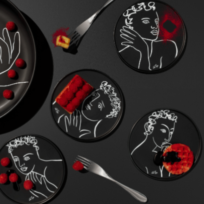 Carrol Boyes PLATE Carrol Boyes Compelling Side Plates Set of 4 (6736210526297)