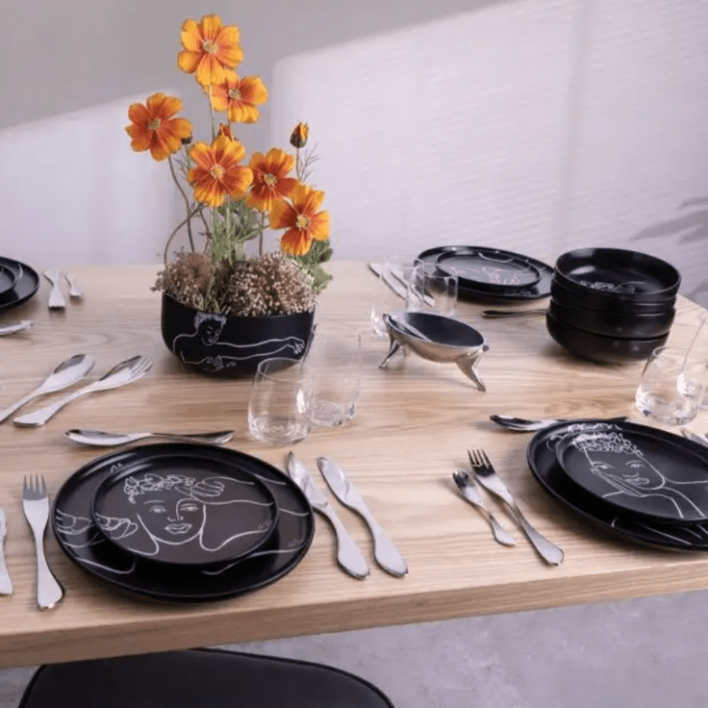 Carrol Boyes Platter Carrol Boyes Sketchbook Black Side Plate Set Of 4 (7101163962457)