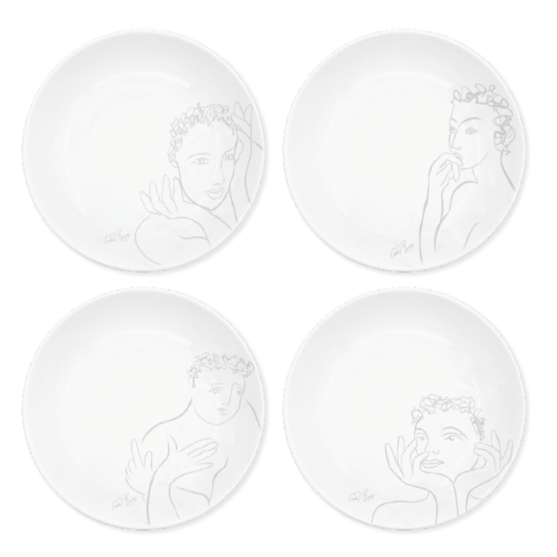 Carrol Boyes Platter Carrol Boyes Sketchbook Grey Cereal Soup Bowl Set Of 4 (7102337417305)