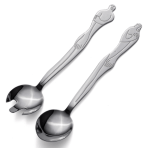 Carrol Boyes SPOON Carrol Boyes  Woman Man Salad Servers Set OF 2 (6744929009753)