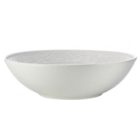 Casa Domani Dinner Plate Casa Domani Leccino Round Serving Bowl White 32cm GE0020 (7155174015065)