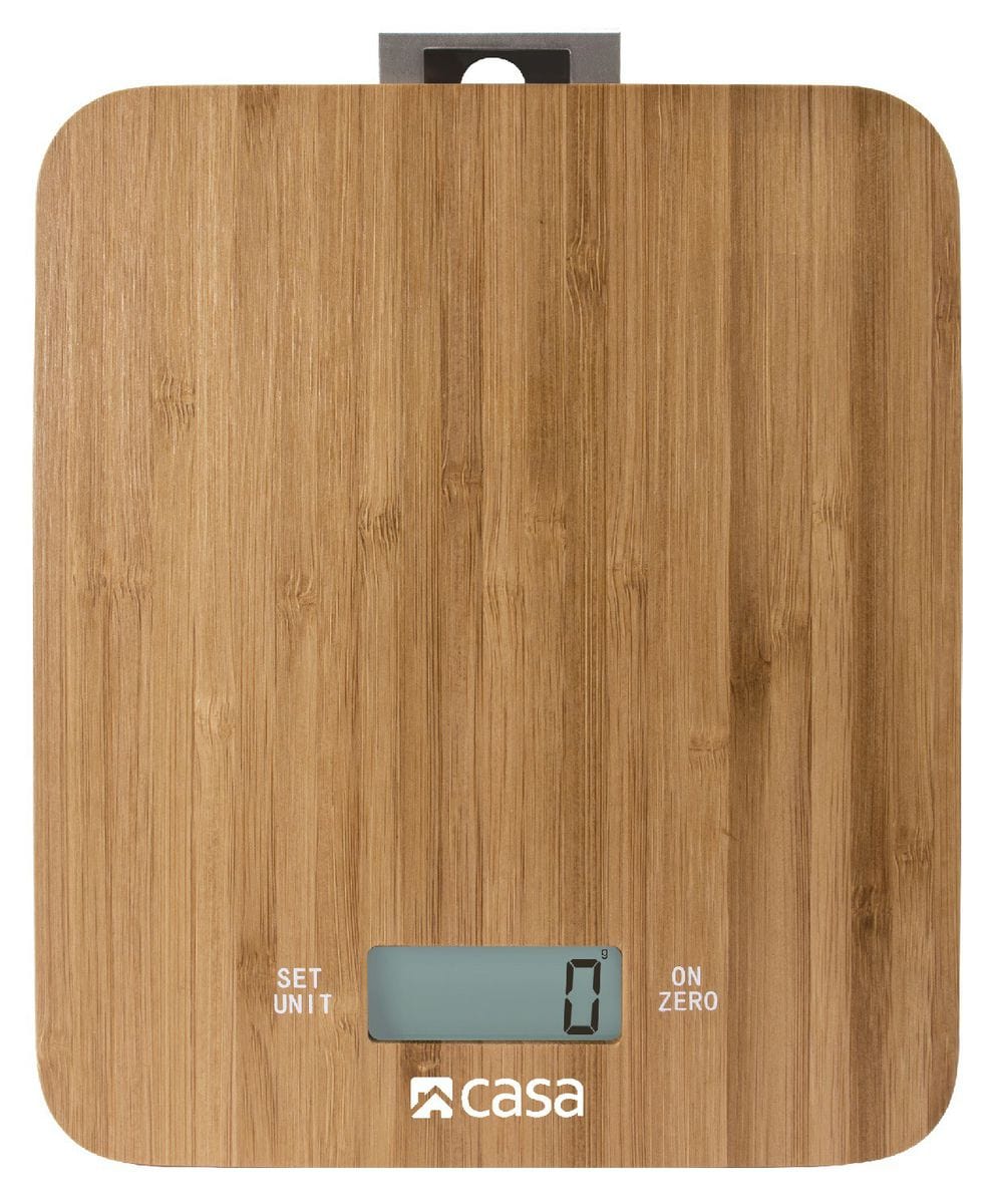 CASA Kitchen Scale Casa Elecronic Bamboo Kitchen Scale (4708617486425)